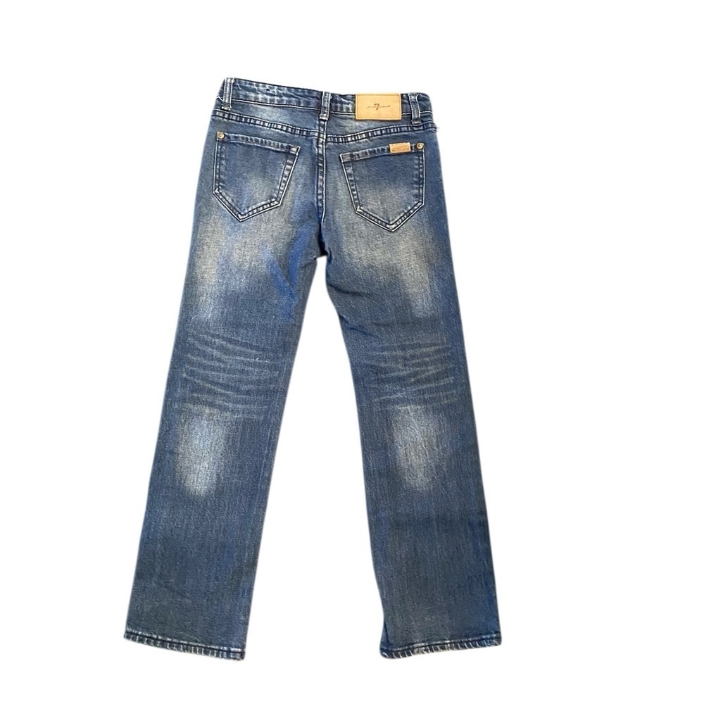 7 for all mankind distressed Standard  Blue Denim Jeans - Picture 2 of 5